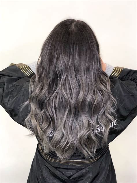 ASH GRAY BALAYAGE w/ Highlights ++ HAIR .